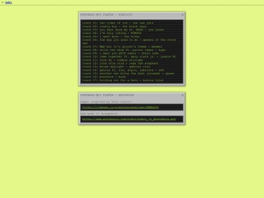 playlist screenshot