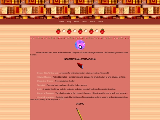 links screenshot