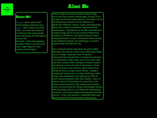 aboutme screenshot