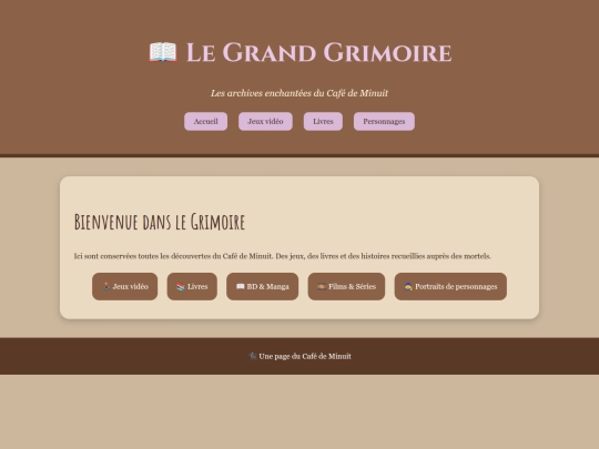 pagesgrimoire screenshot