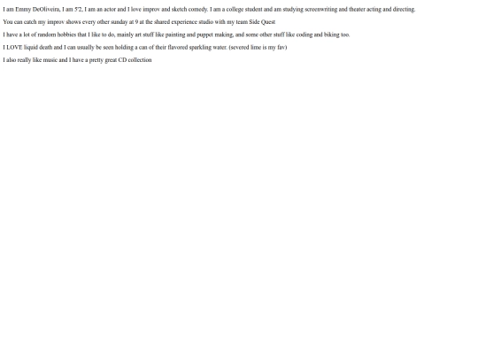 aboutme screenshot