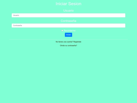 Proyecto-Programacionweb1/iniciosesion screenshot