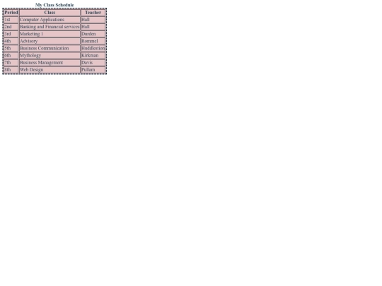 classschedule screenshot