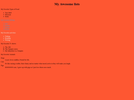 classwork/favorities screenshot
