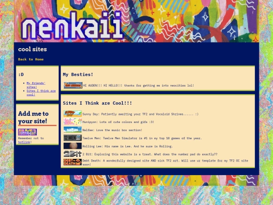 sites screenshot