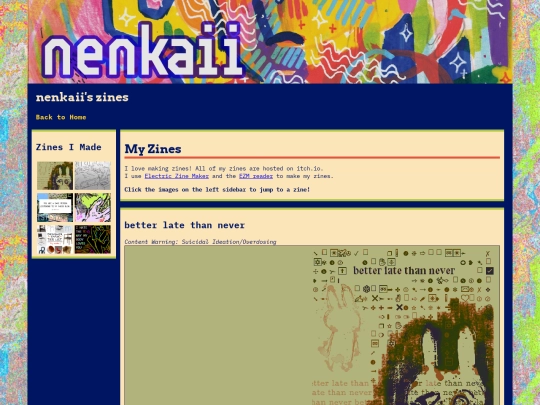 zines screenshot