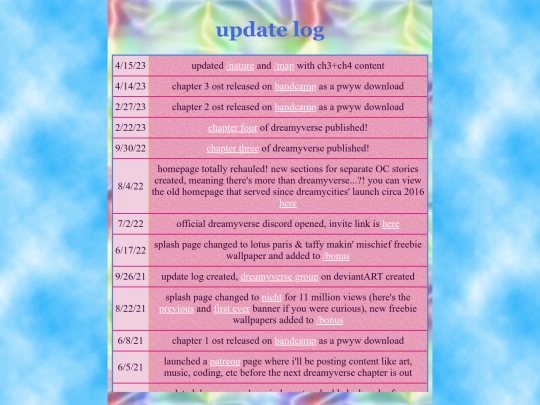 updates screenshot