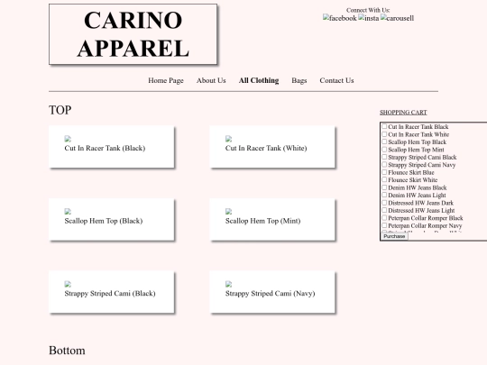 clothing screenshot