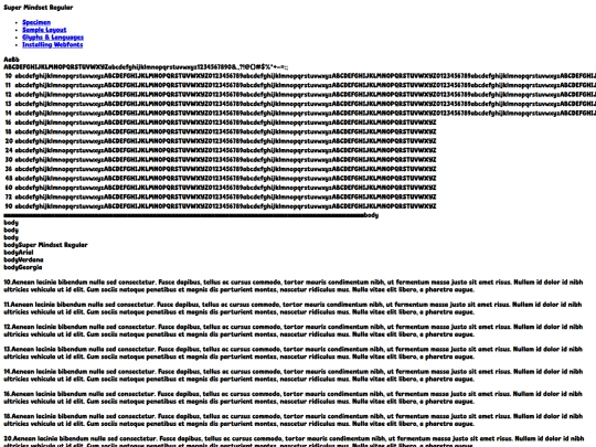 font/super_mindset-demo screenshot