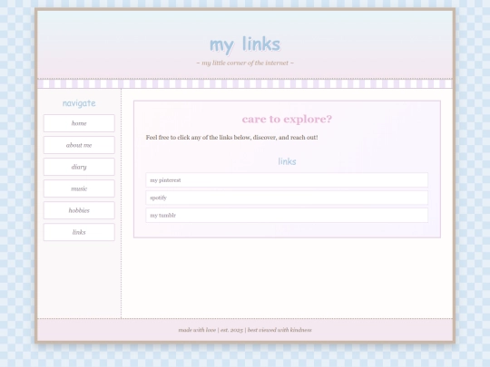 links screenshot