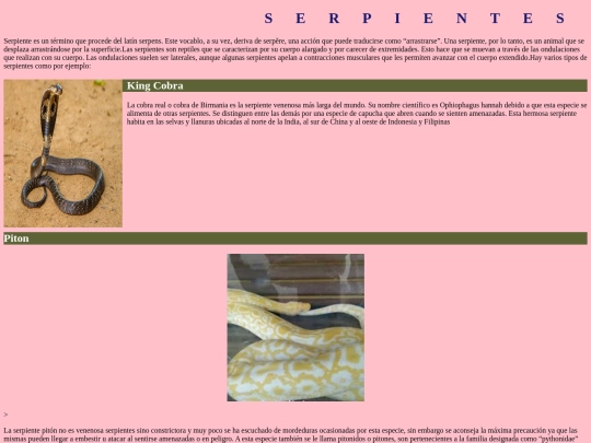 serpientes/imagen texto screenshot