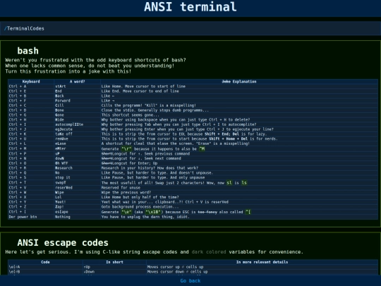 TerminalCodes screenshot