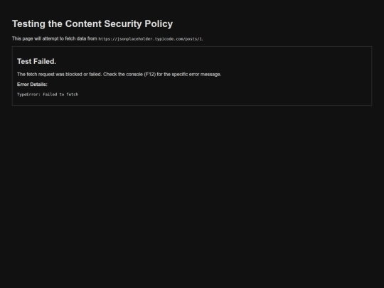 csp-test screenshot