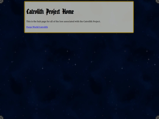 lore/catrolith-project-home screenshot