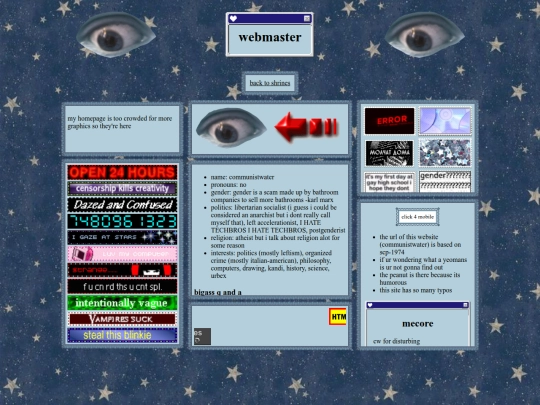 webmaster screenshot