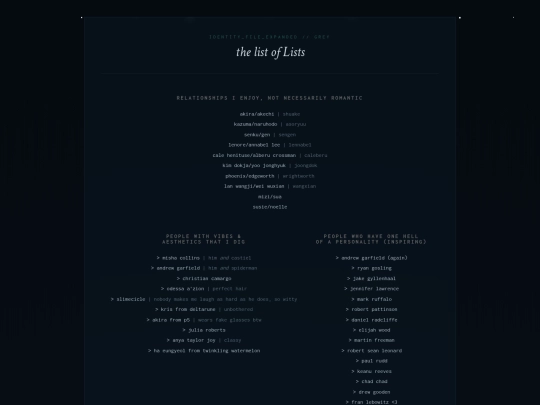 lists screenshot