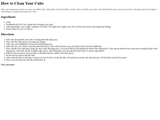 HowtoCleanYourCube screenshot