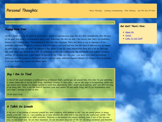 PersonalThoughts screenshot