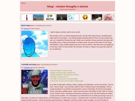 Blog screenshot