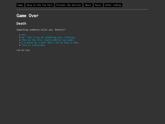 gameover screenshot