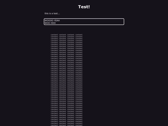 test screenshot