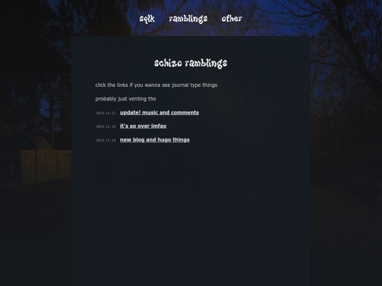 ramblings screenshot