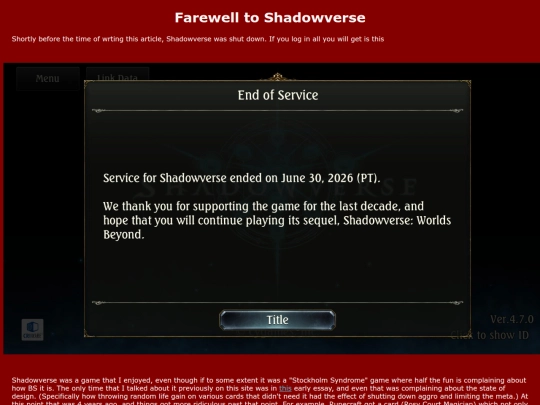 game/RIPShadowverse screenshot