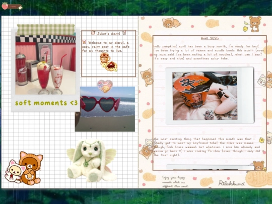 diary screenshot