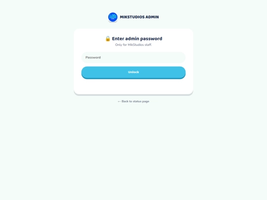 admin screenshot