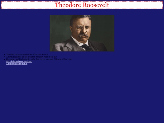 presidentprofileminiproject screenshot