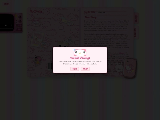 diary screenshot