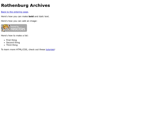 InformationPage screenshot