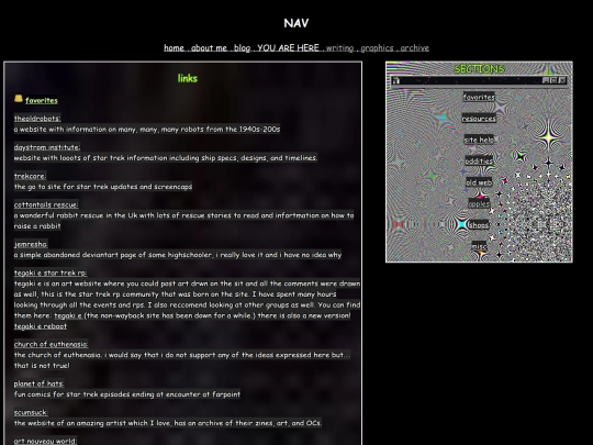links screenshot