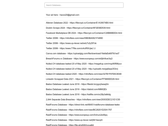 Hacxx Databases Search Engine 3 screenshot