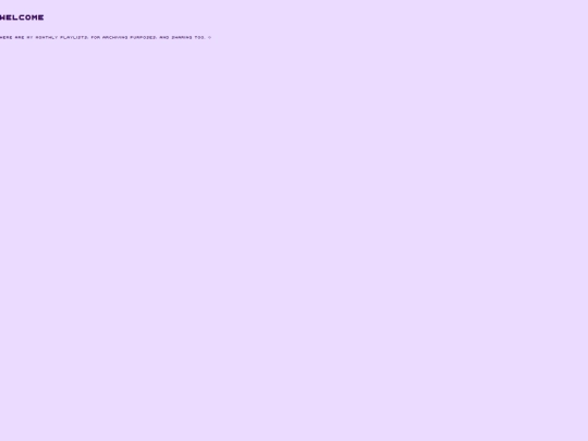 playlists/welcome screenshot