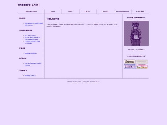 recommendations screenshot