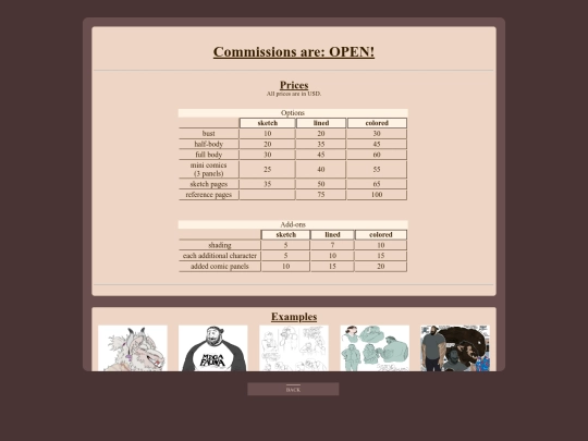 commissions/commissions screenshot