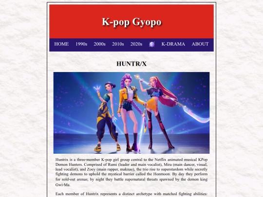 pages/huntrix screenshot