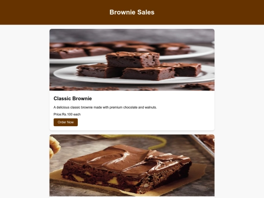 srishacakes/images cakes pro/brownies web screenshot