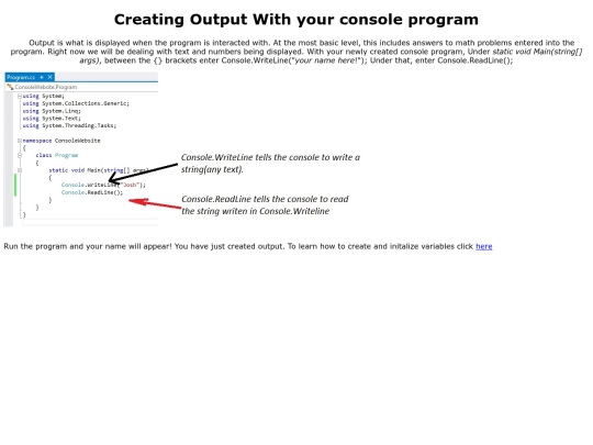 consoleprogram screenshot