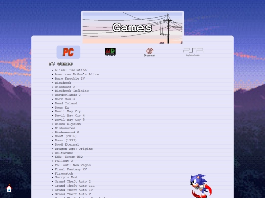 games screenshot