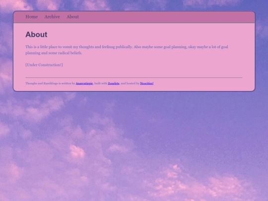 Blog/about screenshot