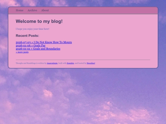 Blog screenshot