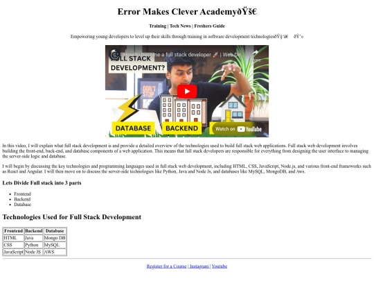 HTML Projects/Emc academy screenshot