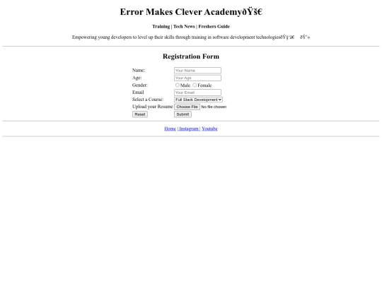 HTML Projects/Register forms screenshot