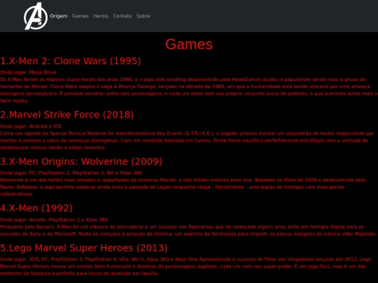 games screenshot