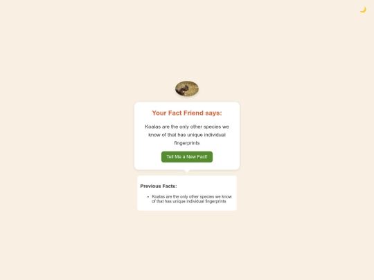 Fact screenshot