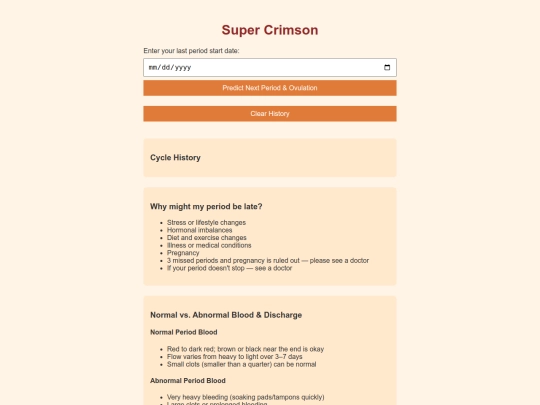 Period screenshot