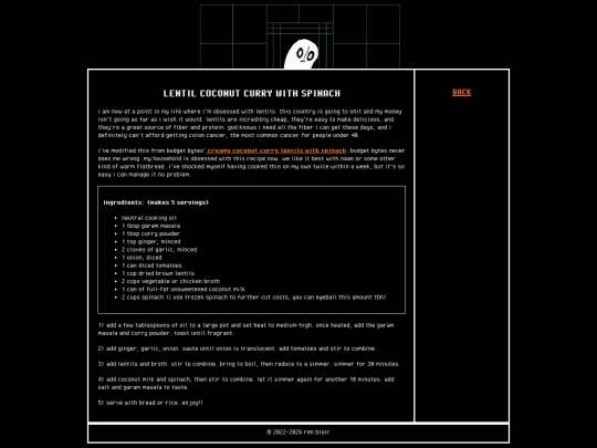 recipes/lentilcurry screenshot