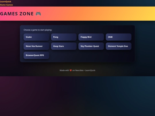 games screenshot
